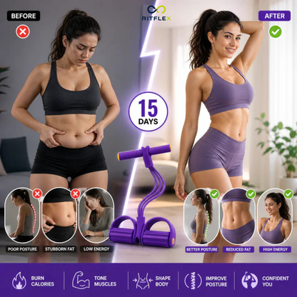 Pedal Resistance Band for Working Out, Durable Natural Rubber Exercise Bands,