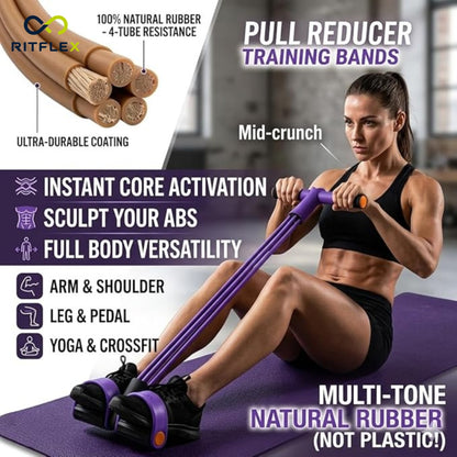 Pedal Resistance Band for Working Out, Durable Natural Rubber Exercise Bands,