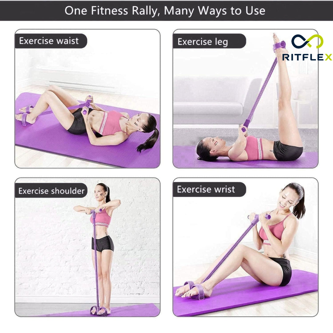 Pedal Resistance Band for Working Out, Durable Natural Rubber Exercise Bands,
