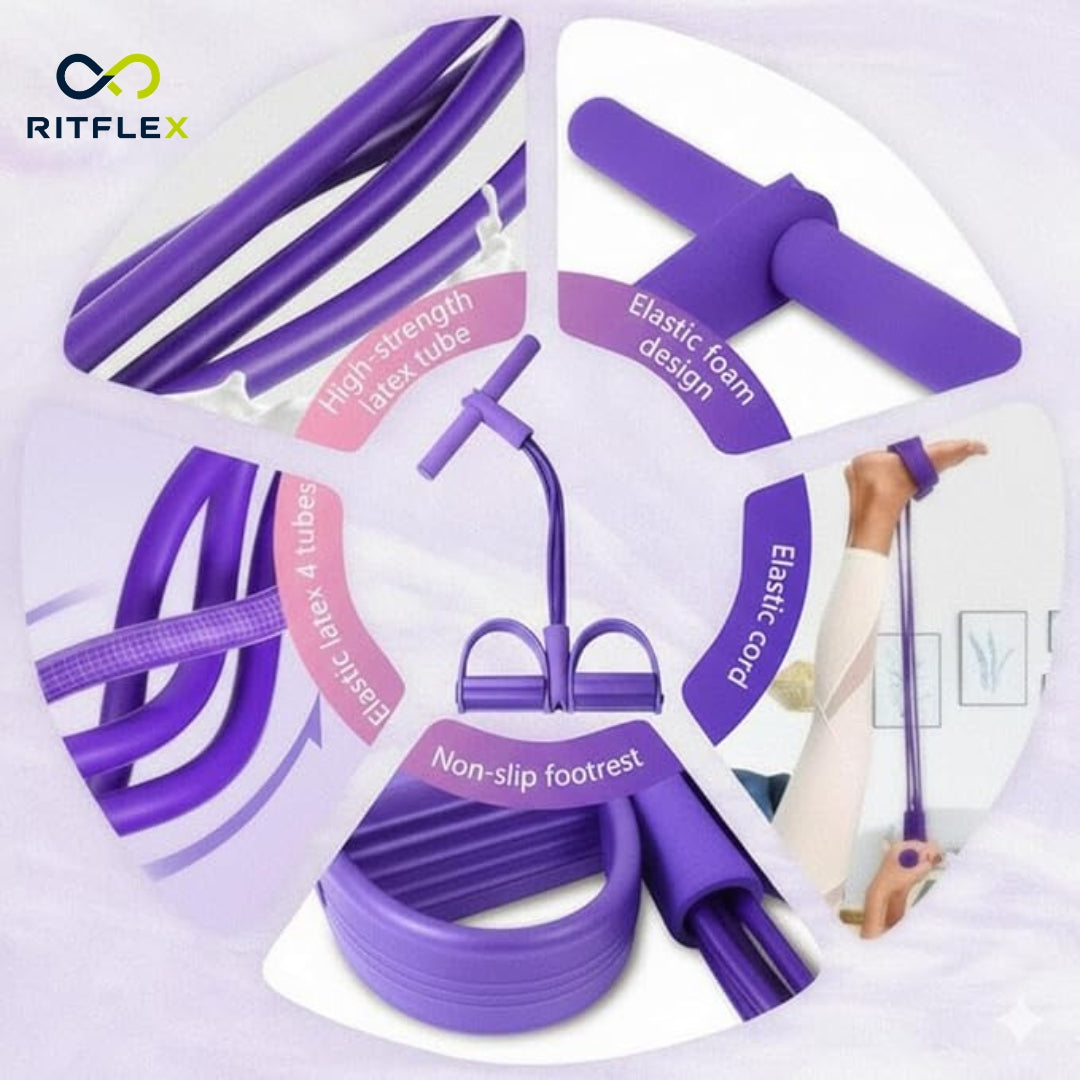 Pedal Resistance Band for Working Out, Durable Natural Rubber Exercise Bands,